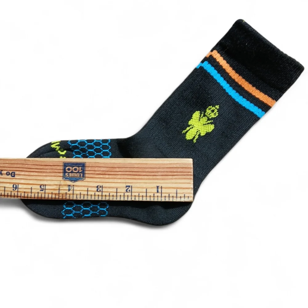 Bombas Women's Size Extra Small Black and Orange Athletic Socks